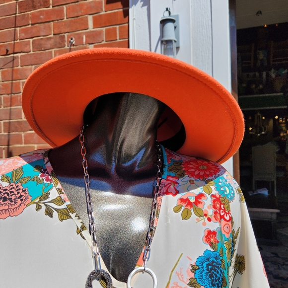 Bright Orange Fedora Brim - Super cute 😍 Unisex - Picture 13 of 17